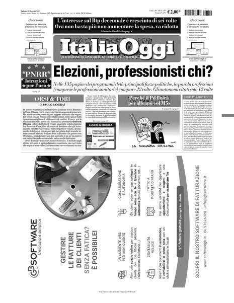 Italia oggi : quotidiano di economia finanza e politica